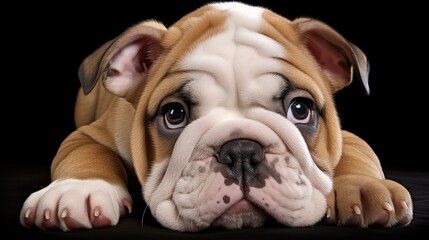 Fototapeta premium puppy cute english bulldog