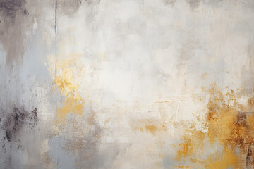 Blend of soft pastel grey, yellow and white colors, an abstract textured background with weathered surface, pale distressed pattern on wall