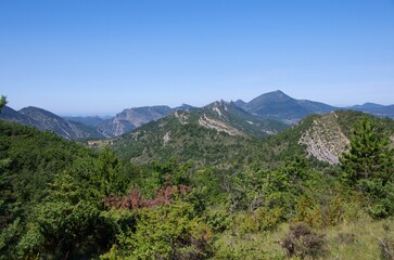 Landscape in the Baronnies in France, Europe