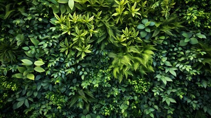 Herb wall, plant wall, natural green wallpaper and background generative ai - obrazy, fototapety, plakaty