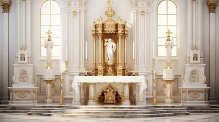 Fototapeta na wymiar chalice catholic church altar