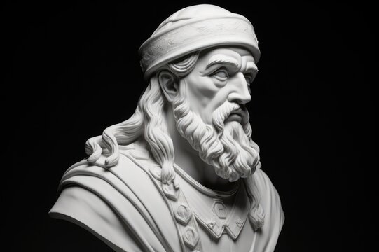 Attila the Hun marble statue portrait