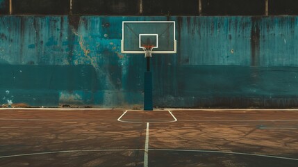 Empty basketball court background