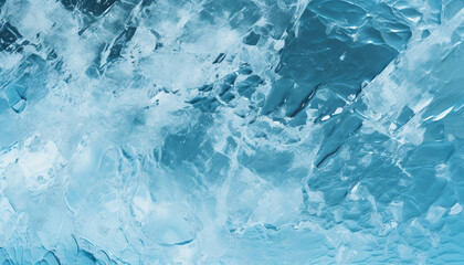 Blue ice reflects the beauty of nature frozen freshness generated by AI - obrazy, fototapety, plakaty