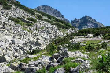 Landscape of Rila Mountain near Malyovitsa hut, Bulgaria