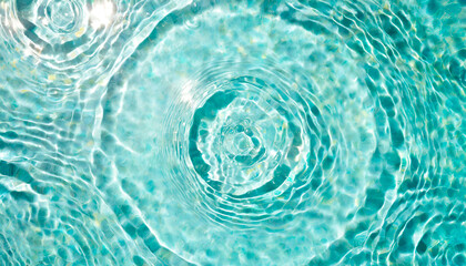 16:9 widescreen abstract mint blue background, water ripples / rings,  