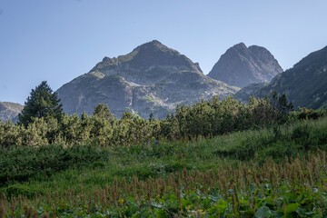 Landscape of Rila Mountain near Malyovitsa hut, Bulgaria