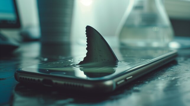 A conceptual image illustrating the danger of online predators, as threat to internet users, especially children and teenagers.