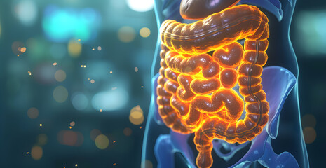 3d rendered illustration of a human anatomy Digestive System - obrazy, fototapety, plakaty