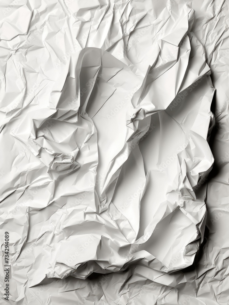 Poster image of crumpled paper with a face on it.