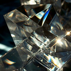 a close up of a crystal object with a blurry background