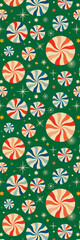 Green Retro Christmas Sweets Bookmark