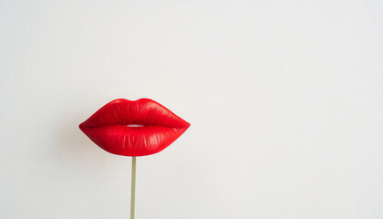 red lips Kiss, space to write.