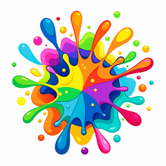 illustration of a splash of paint