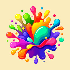 Fototapeta premium illustration of a splash of paint