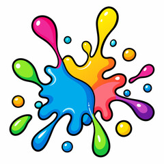 illustration of a splash of paint