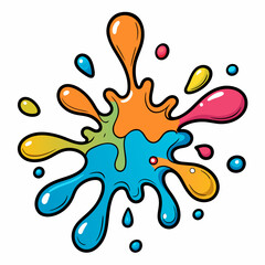 illustration of a splash of paint