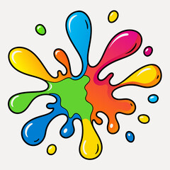 illustration of a splash of paint