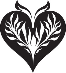 Chic Decorative Icon Intriguing Black Abstract Symbol Abstract Love Symbol Modern Vector Heart Shape