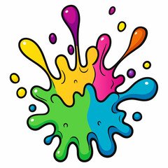 illustration of a splash of paint