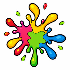 illustration of a splash of paint