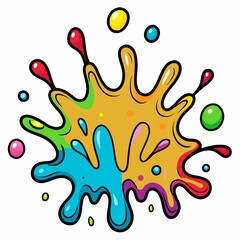 Fototapeta na wymiar illustration of a splash of paint