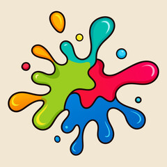 illustration of a splash of paint