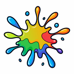 illustration of a splash of paint
