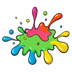 Fototapeta premium illustration of a splash of paint