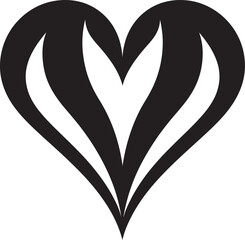 Intricate Heart Silhouette Stylish Black Vector Graphic Design with Abstract Elements Sleek Vector Heart Minimalistic Black Vector Graphic Design with Decorative Accents