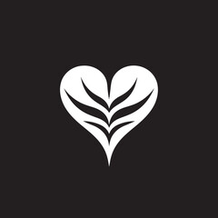Graceful Abstract Heart Minimalistic Black Vector Graphic Design with Abstract Accents Chic Decorative Icon Intriguing Black Vector Graphic Design with Decorative Elements