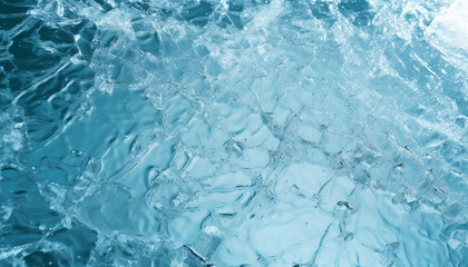 Obraz premium Abstract wave of blue water, reflecting nature beauty generated by AI