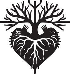 Obsidian Overture Intriguing Black Heart Shape Vector Graphic Eclipse of Emotion Modern Vector Graphics of Black Heart Design