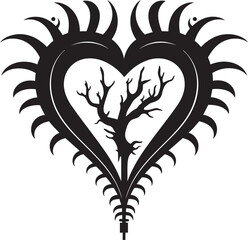 Midnight Melody Minimalistic Black Heart Shape Icon Ebony Embrace Refined Vector Design of Black Heart