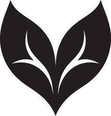 Minimalistic Heart Symbol Artistic Vector Element Refined Black Heart Abstract Decorative Design