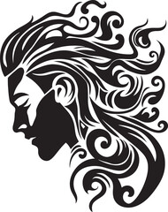 Midnight Noir Gaze Elegant Abstract Man Face Vector Art Ethereal Expression Chic Vector Graphics of Black Man Face