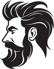 Silent Symphony Refined Abstract Man Face Vector Element Dark Reflection Sophisticated Vector Graphics of Black Man Face