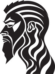 Ink Noir Identity Minimalistic Black Man Face Icon Elegant Shadow Profile Intriguing Abstract Man Face Vector Design