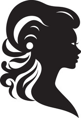 Ethereal Elegance Minimalistic Black Woman Face Vector Graphic Sleek Shadow Portrait Intriguing Abstract Woman Face Design