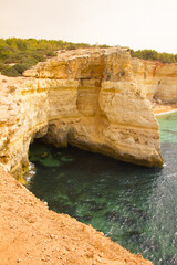 View of a beach in Algarve, Portugal