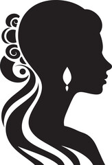 Gothic Gaze Refined Abstract Woman Face Vector Graphic Enigma Essence Stylish Vector Graphics of Black Woman Face