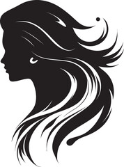 Enigma Essence Stylish Vector Graphics of Black Woman Face Mystic Muse Elegant Abstract Woman Face Vector Art
