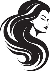 Nocturnal Identity Chic Abstract Woman Face Vector Element Ink Noir Impression Elegant Black Woman Face Vector Symbol