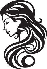Silent Serenade Refined Abstract Woman Face Vector Symbol Gothic Gaze Intriguing Abstract Woman Face Vector Element