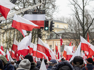 Warsaw, demonstration of free poles.