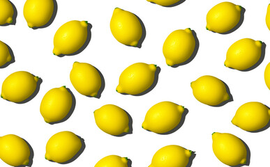 Lemons on a white background
