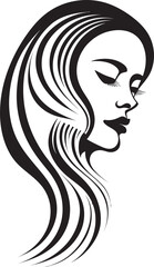 Gothic Glamour Modern Abstract Woman Face Vector Graphic Silent Symmetry Intriguing Black Woman Face Symbol