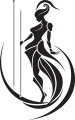 Sleek Shadow Portrait Elegant Vector Design of Black Woman Face Chic Contours Intriguing Black Abstract Woman Face