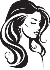 Mystic Moments Contemporary Abstract Woman Face Graphic Nocturnal Nebula Sleek Black Abstract Woman Face