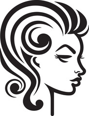 Ink Insights Contemporary Abstract Woman Face Graphic Shadowed Sensation Stylish Black Abstract Woman Face